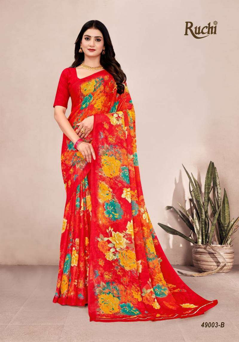 Ruchi Star Chiffon 201 Saree manufacturers in Surat