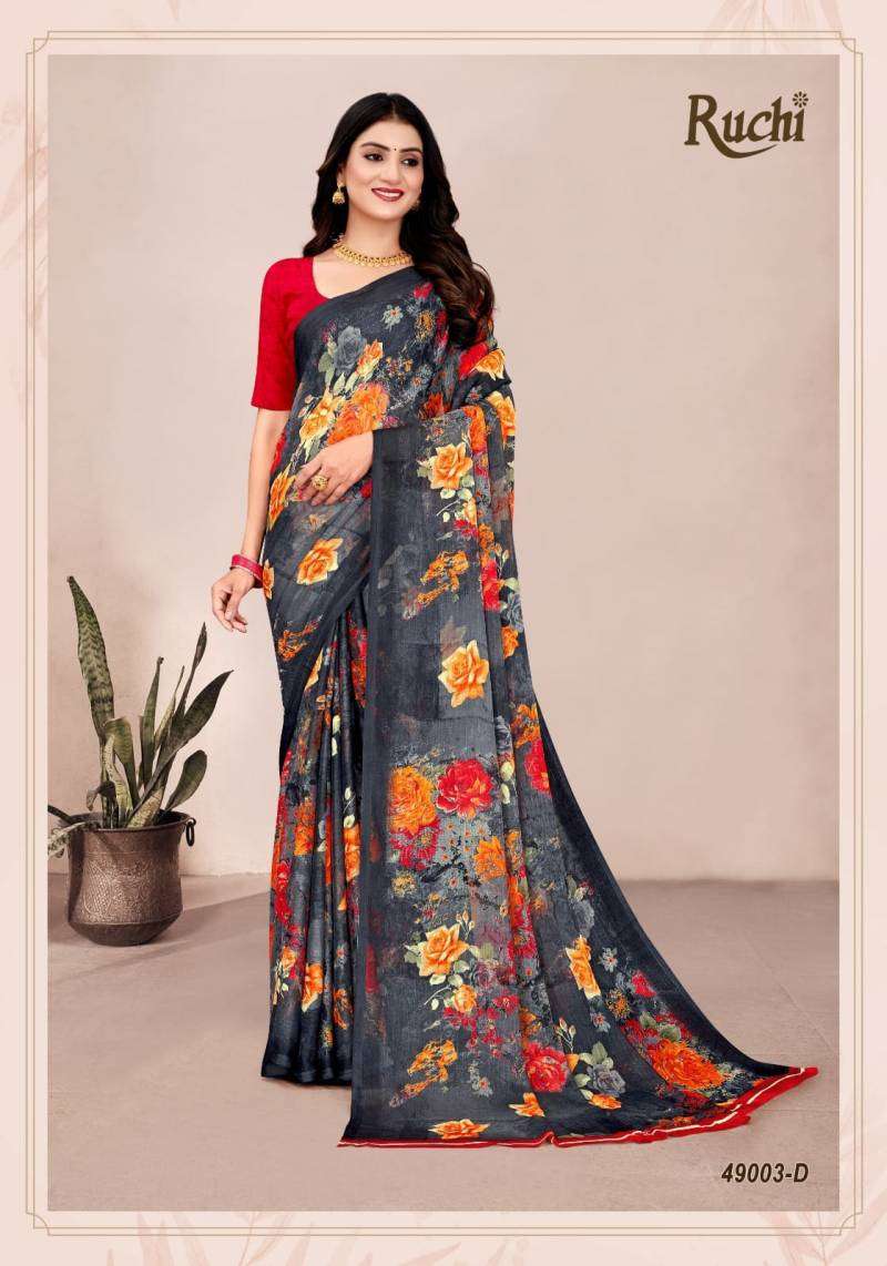 Ruchi Star Chiffon 201 Saree manufacturers in Surat