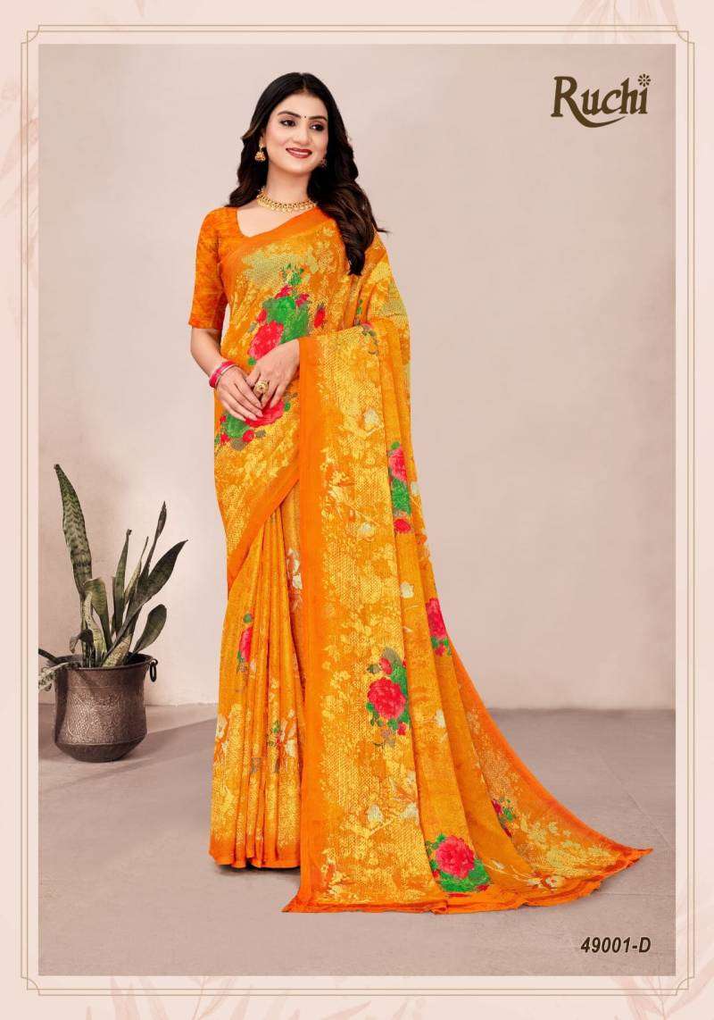 Ruchi Star Chiffon 201 Saree manufacturers in Surat