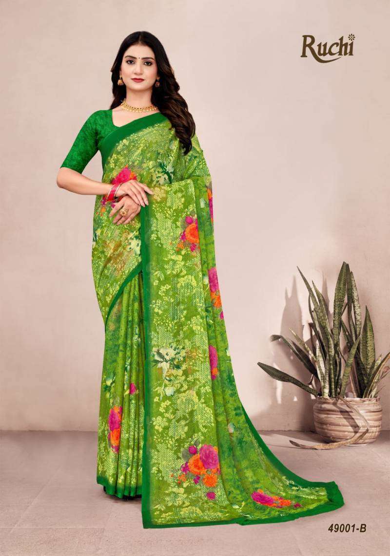 Ruchi Star Chiffon 201 Saree manufacturers in Surat
