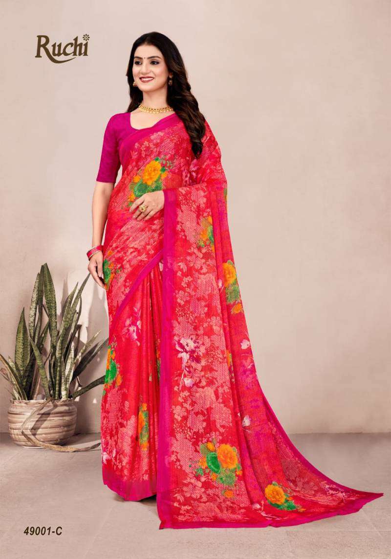 Ruchi Star Chiffon 201 Saree manufacturers in Surat