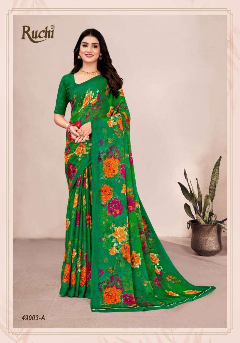 Ruchi Star Chiffon 201 Saree manufacturers in Surat