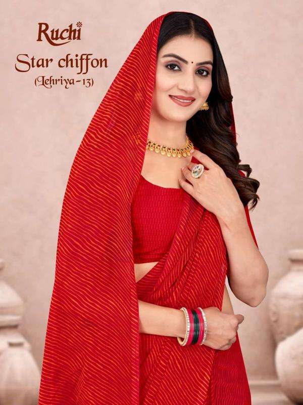 Ruchi star chiffon lehriya vol 13 Wholesale sarees online shopping
