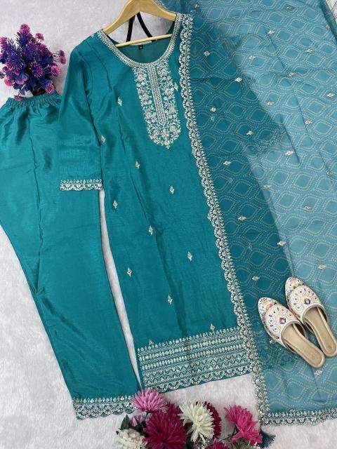 Sahiba AC-7028 pure chinon straight  Best online Kurti deals