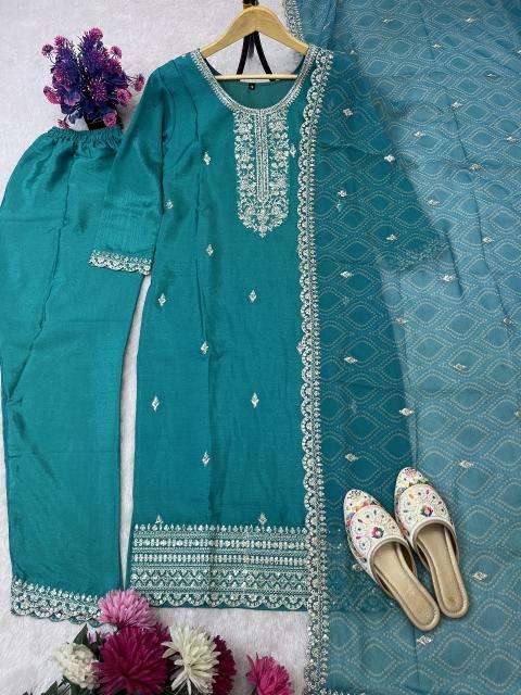 Sahiba AC-7028 pure chinon straight  Best online Kurti deals
