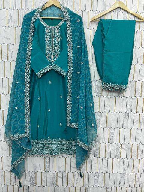 Sahiba AC-7028 pure chinon straight  Best online Kurti deals