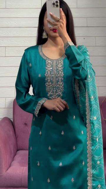 Sahiba AC-7028 pure chinon straight  Best online Kurti deals