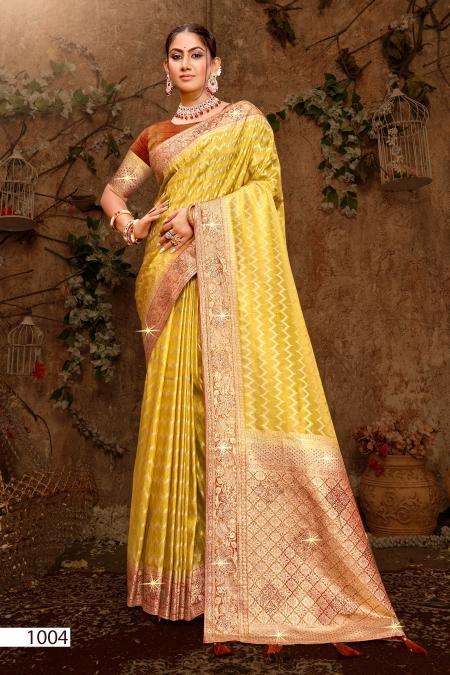 Saroj kavisha tissue sarovski 2 Designer sarees wholesale in India
