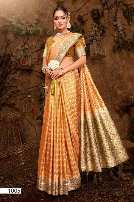Saroj kavisha tissue sarovski 2 Designer sarees wholesale in India