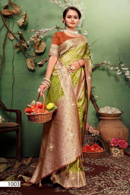 Saroj kavisha tissue sarovski 4 Saree wholesalers in Mumbai