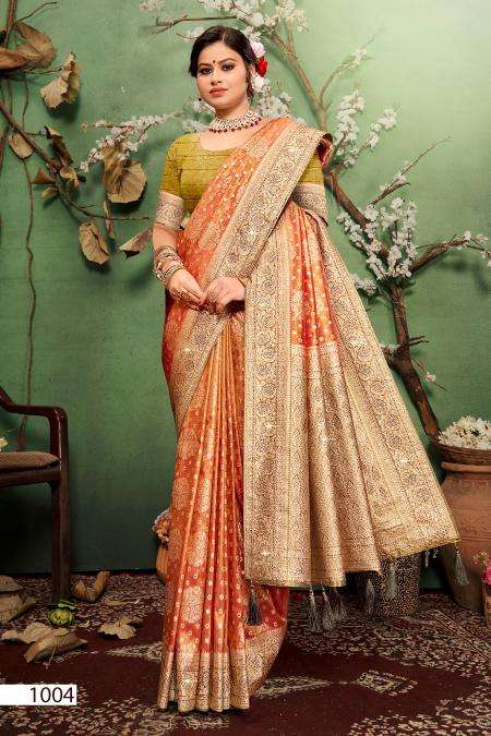 Saroj kavisha tissue sarovski 4 Saree wholesalers in Mumbai