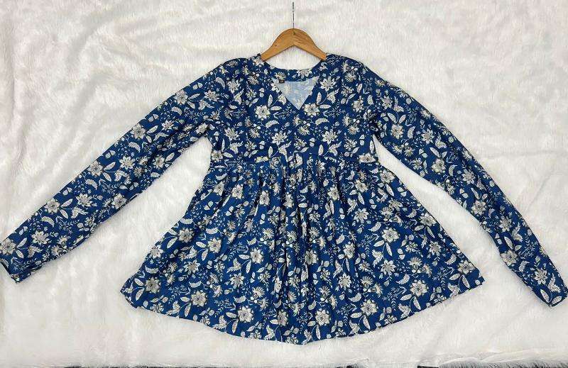 Shorya long sleeve printed office wear Latest Kurti designs in Ahmedabad