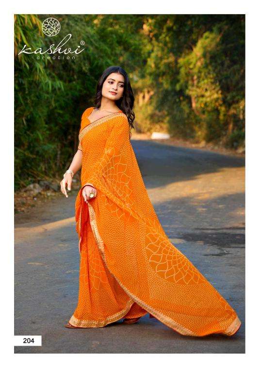 Shorya mono georgette with lace work Saree distributor in India