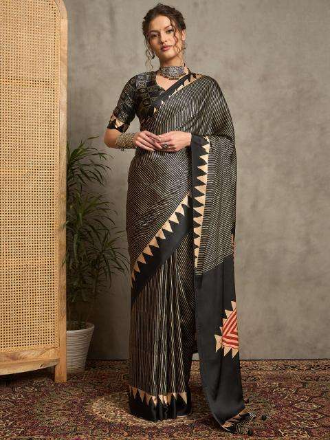 Shorya noor e ajrakh gajji printed Surat saree wholesale market rates