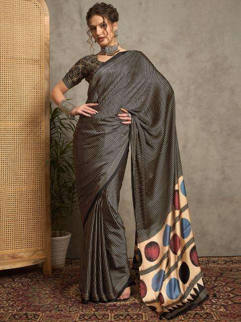 Shorya noor e ajrakh gajji printed Surat saree wholesale market rates