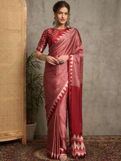 Shorya noor e ajrakh gajji printed Surat saree wholesale market rates