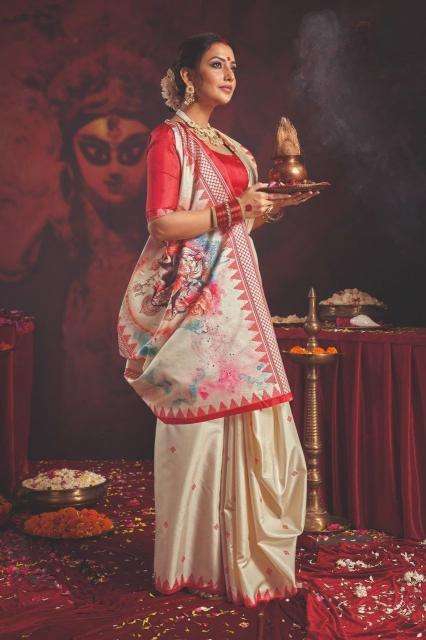 Shorya pooja special soft silk Surat textile market wholesale sarees