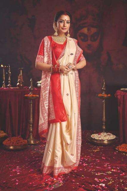 Shorya pooja special soft silk Surat textile market wholesale sarees