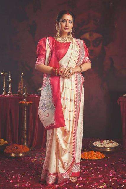 Shorya pooja special soft silk Surat textile market wholesale sarees