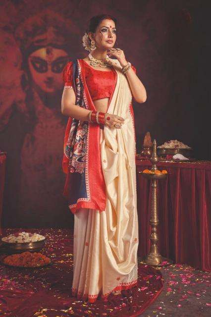 Shorya pooja special soft silk Surat textile market wholesale sarees