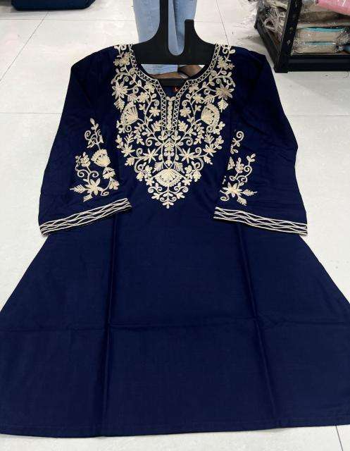 Shorya rayon with embroidery short top Online kurti store wholesale
