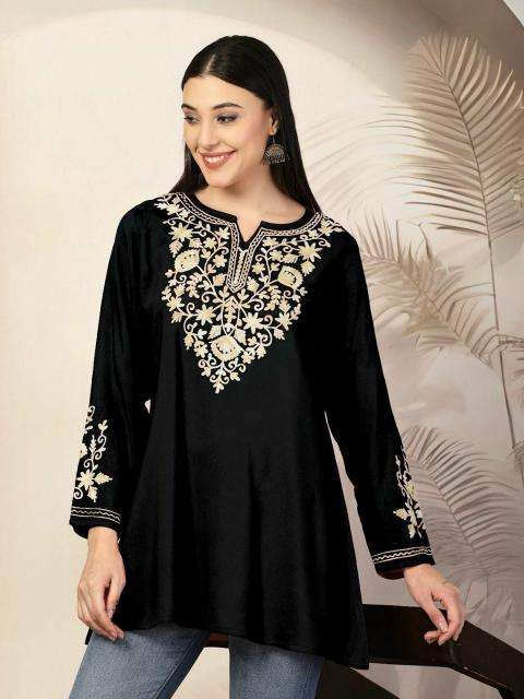 Shorya rayon with embroidery short top Online kurti store wholesale