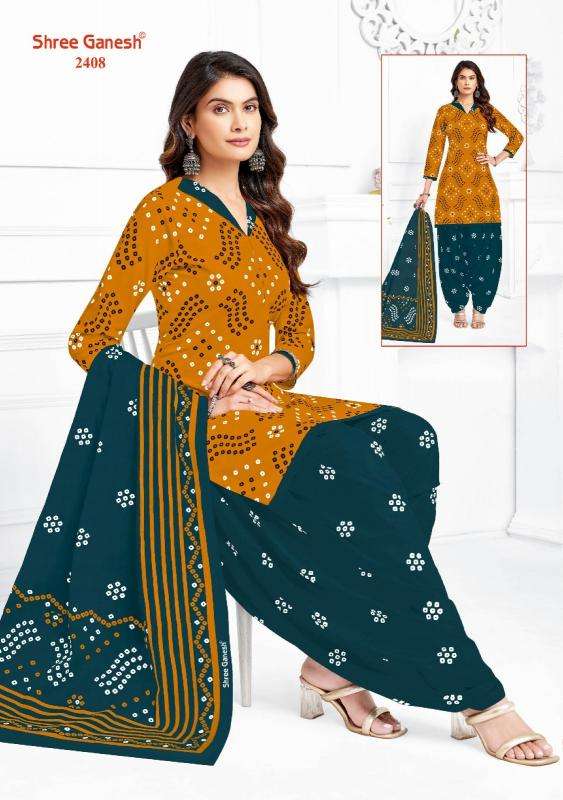 Shree ganesh bandhani patiyala vol-04 Wholesale dress material suppliers in Ahmedabad