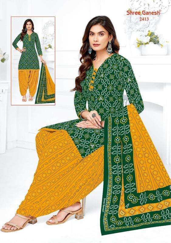 Shree ganesh bandhani patiyala vol-04 Wholesale dress material suppliers in Ahmedabad
