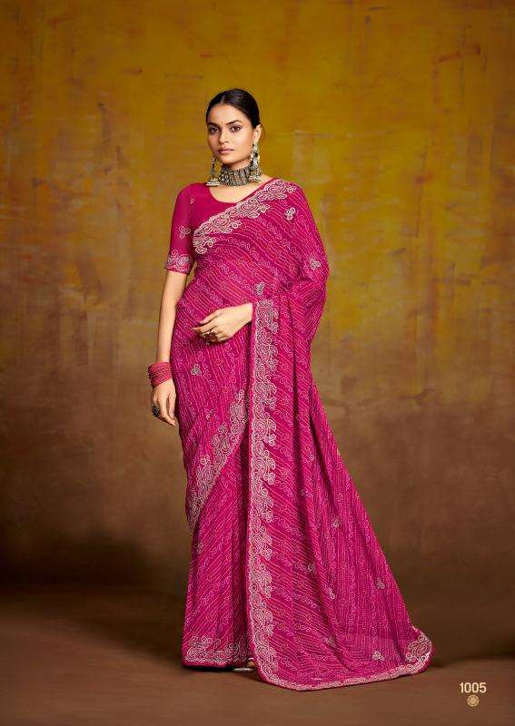 Stavan bindni georgette Saree wholesale market Pune
