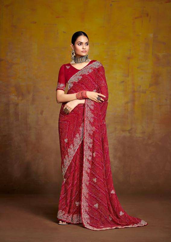 Stavan bindni georgette Saree wholesale market Pune