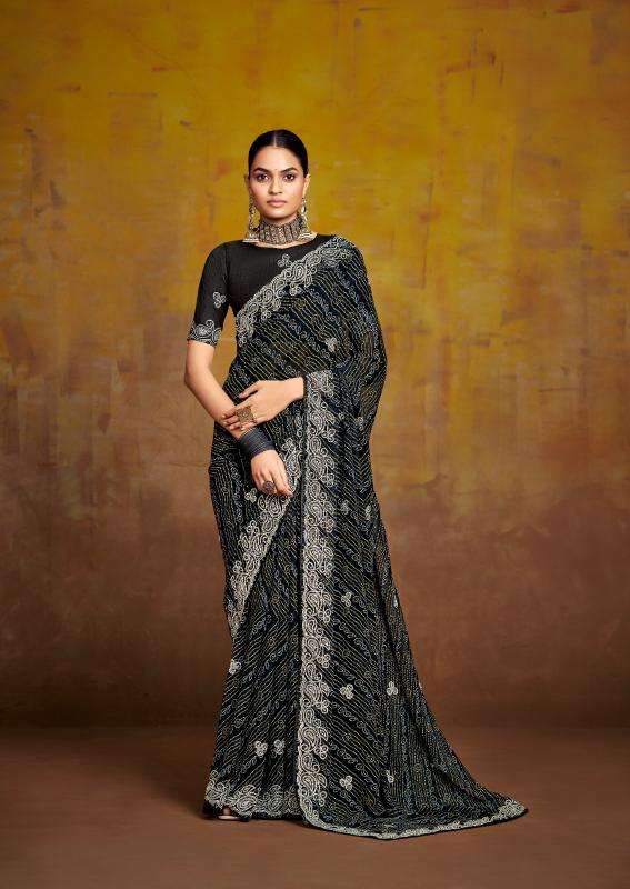 Stavan bindni georgette Saree wholesale market Pune
