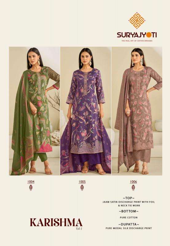 Suryajyoti karishma vol-01 Dress material wholesalers in Ahmedabad