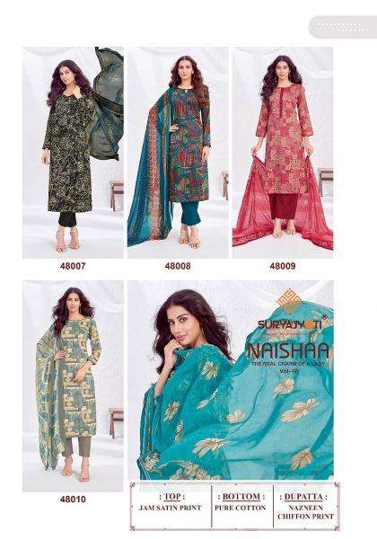 Suryajyoti naisha vol-48 Dress material wholesale market in Mumbai