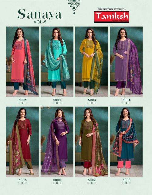 Taniksh sanaya vol 5 Kurtis in Ahmedabad market