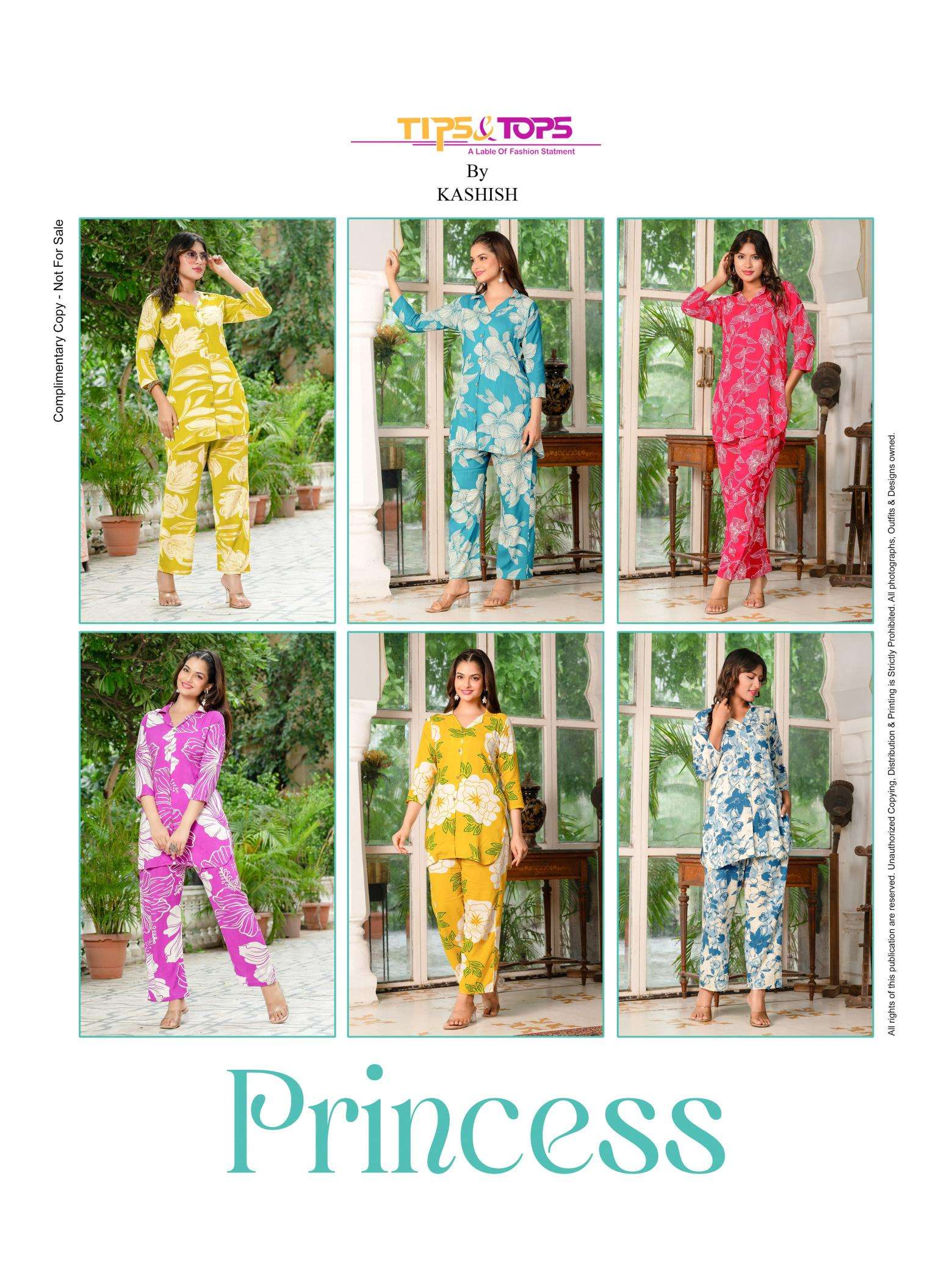 Tips & tops princess coord set indian kurti tunic womens tops kurta