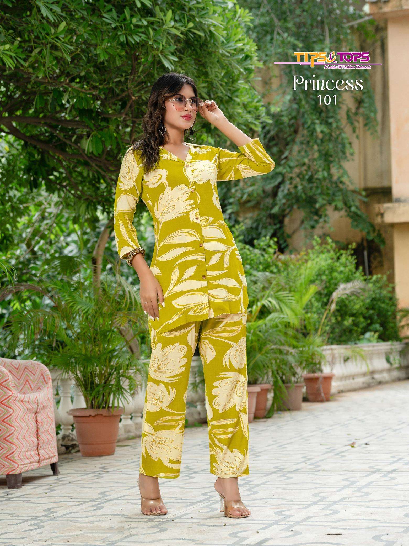 Tips & tops princess coord set indian kurti tunic womens tops kurta