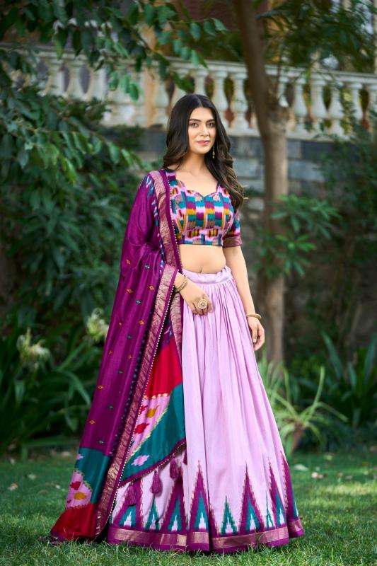 Tussar Silk Printed Heavy work Lehenga choli manufacturers in India