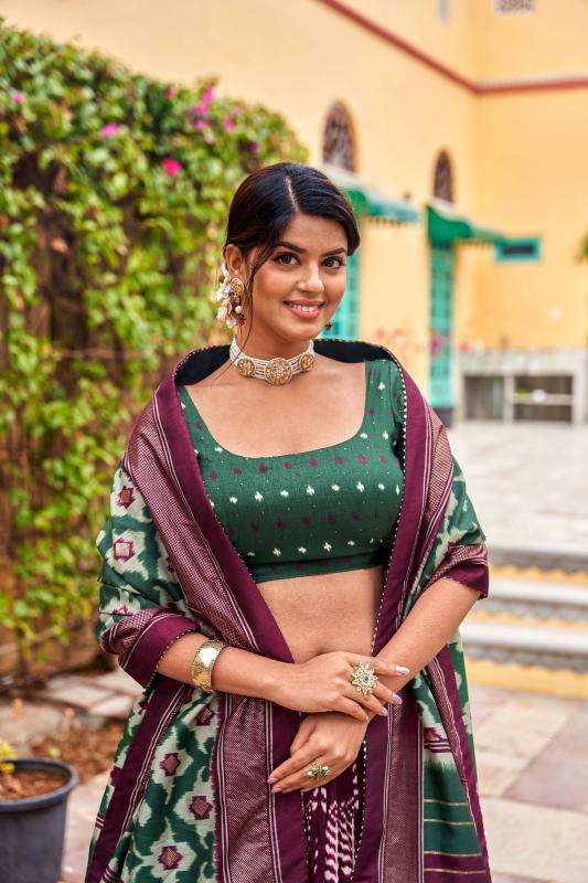 Tussar Silk Printed Heavy work Lehenga choli manufacturers in India
