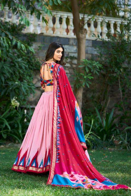 Tussar Silk Printed Heavy work Lehenga choli manufacturers in India