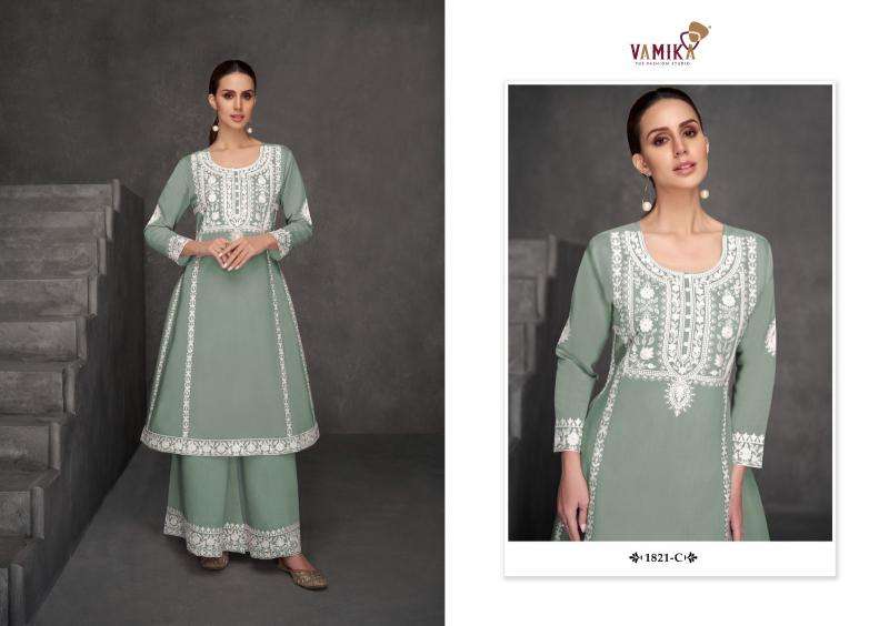 Vamika fiza viscos roman silk salwar suit wholesale in Gujarat