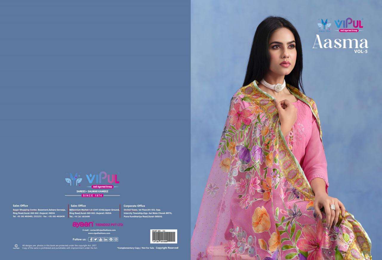 Vipul aasma vol 5 Wholesale dress materials in Mumbai