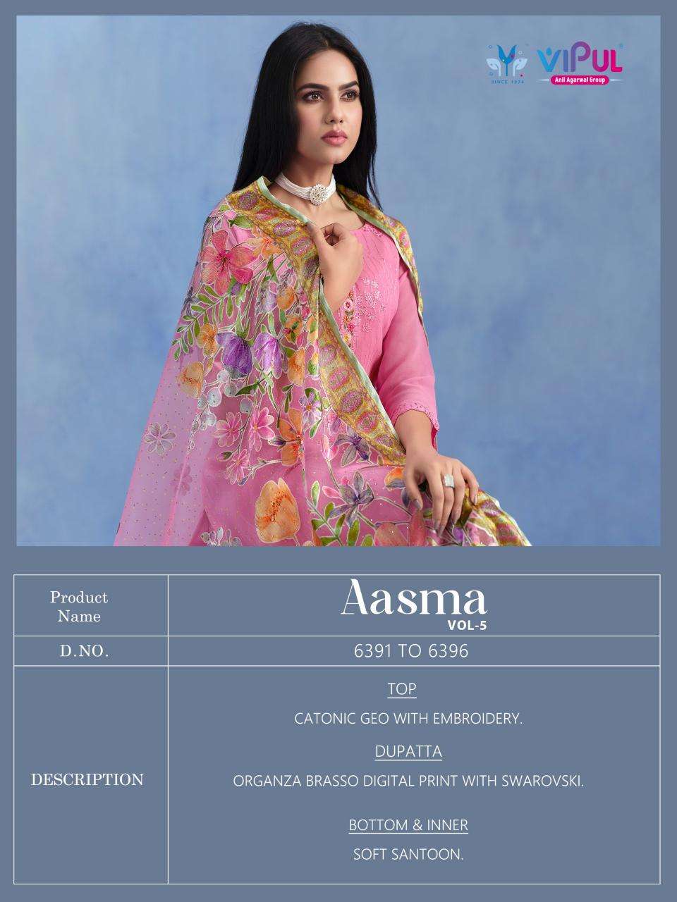 Vipul aasma vol 5 Wholesale dress materials in Mumbai