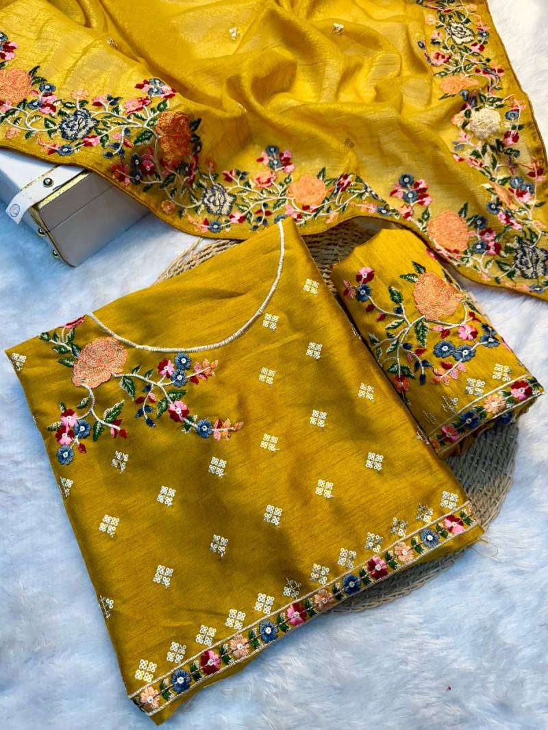 Vt 752 T Crunchy Silk Embroidere Silk saree wholesalers in Ahmedabad