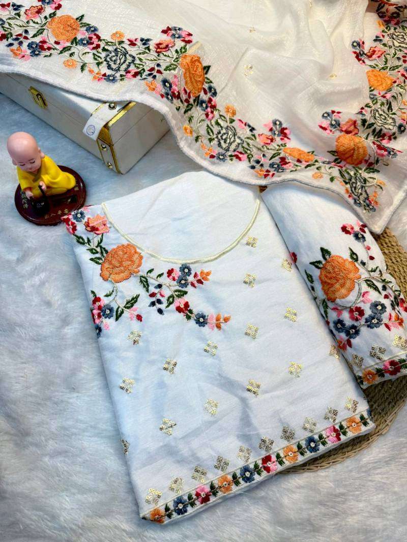 Vt 752 T Crunchy Silk Embroidere Silk saree wholesalers in Ahmedabad