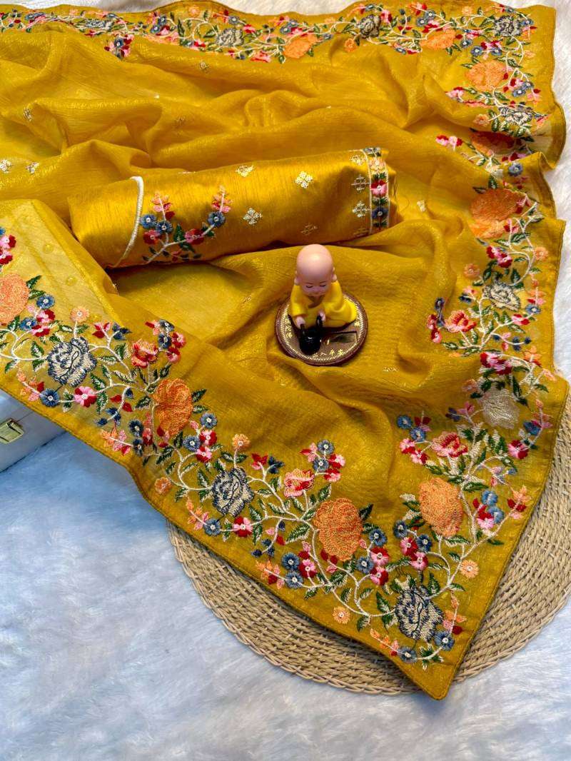 Vt 752 T Crunchy Silk Embroidere Silk saree wholesalers in Ahmedabad