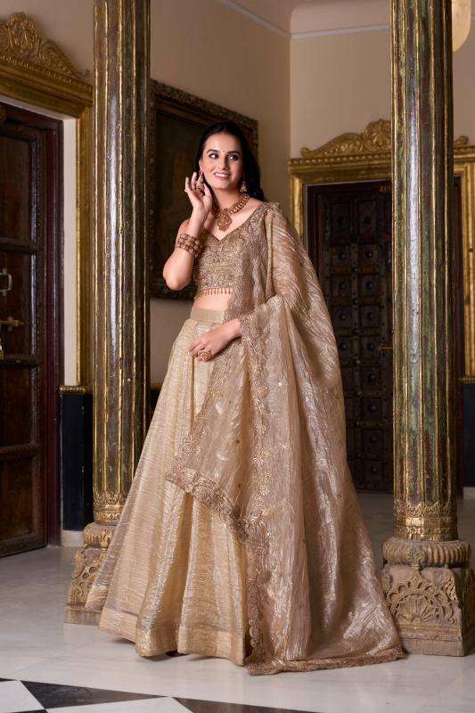 Wedding Collection Gold Crush Affordable lehenga choli wholesalers