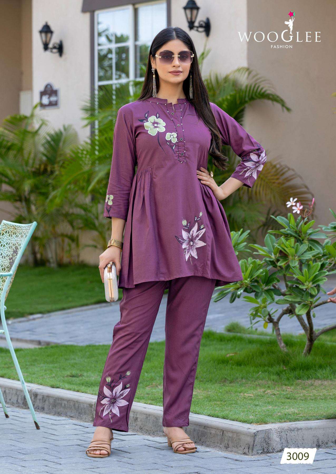 Wooglee tulip vol 2 co ord set Wholesale kurtis online