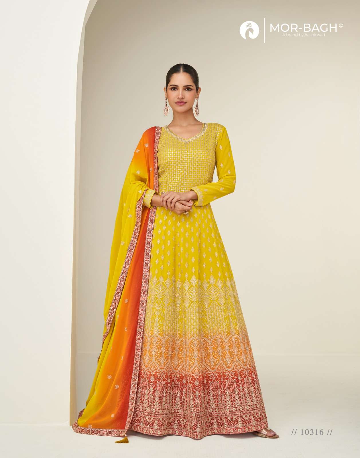 Aashirwad Mor Bagh Mahi Gown Wholesale kurtis in Gujarat