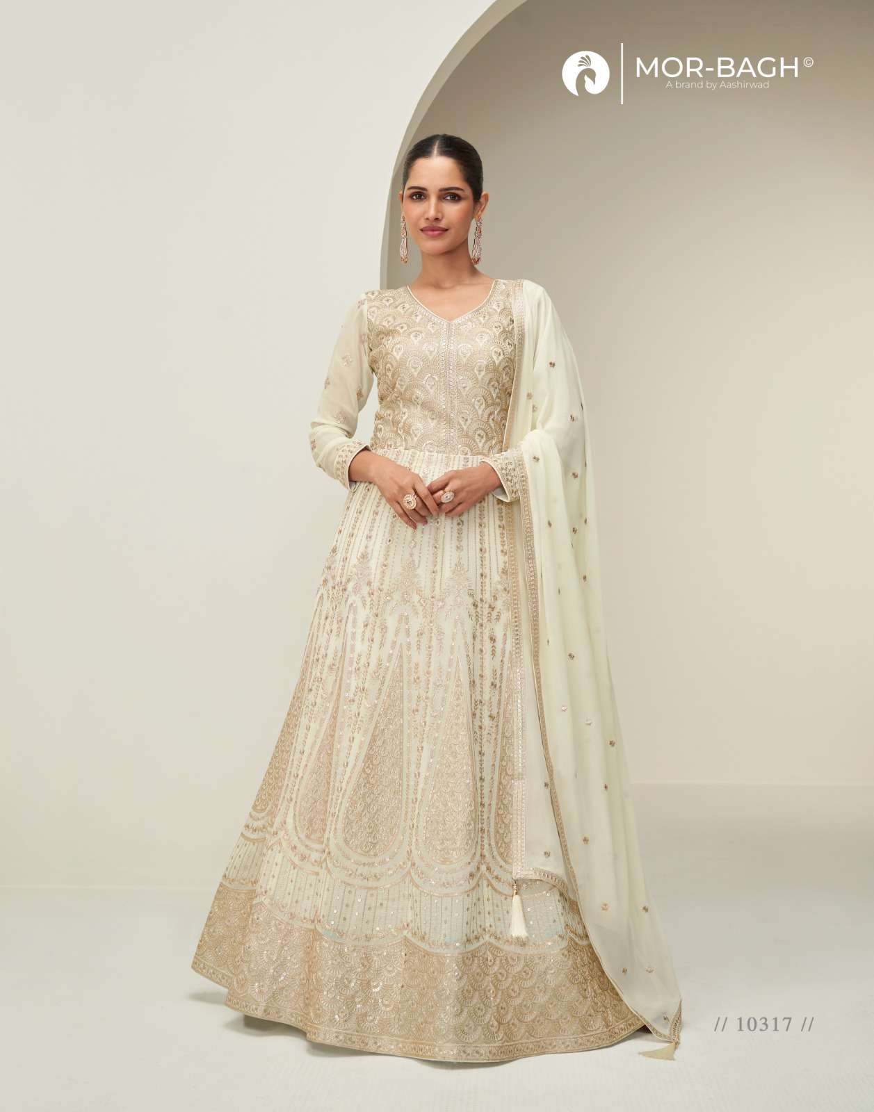 Aashirwad Mor Bagh Mahi Gown Wholesale kurtis in Gujarat