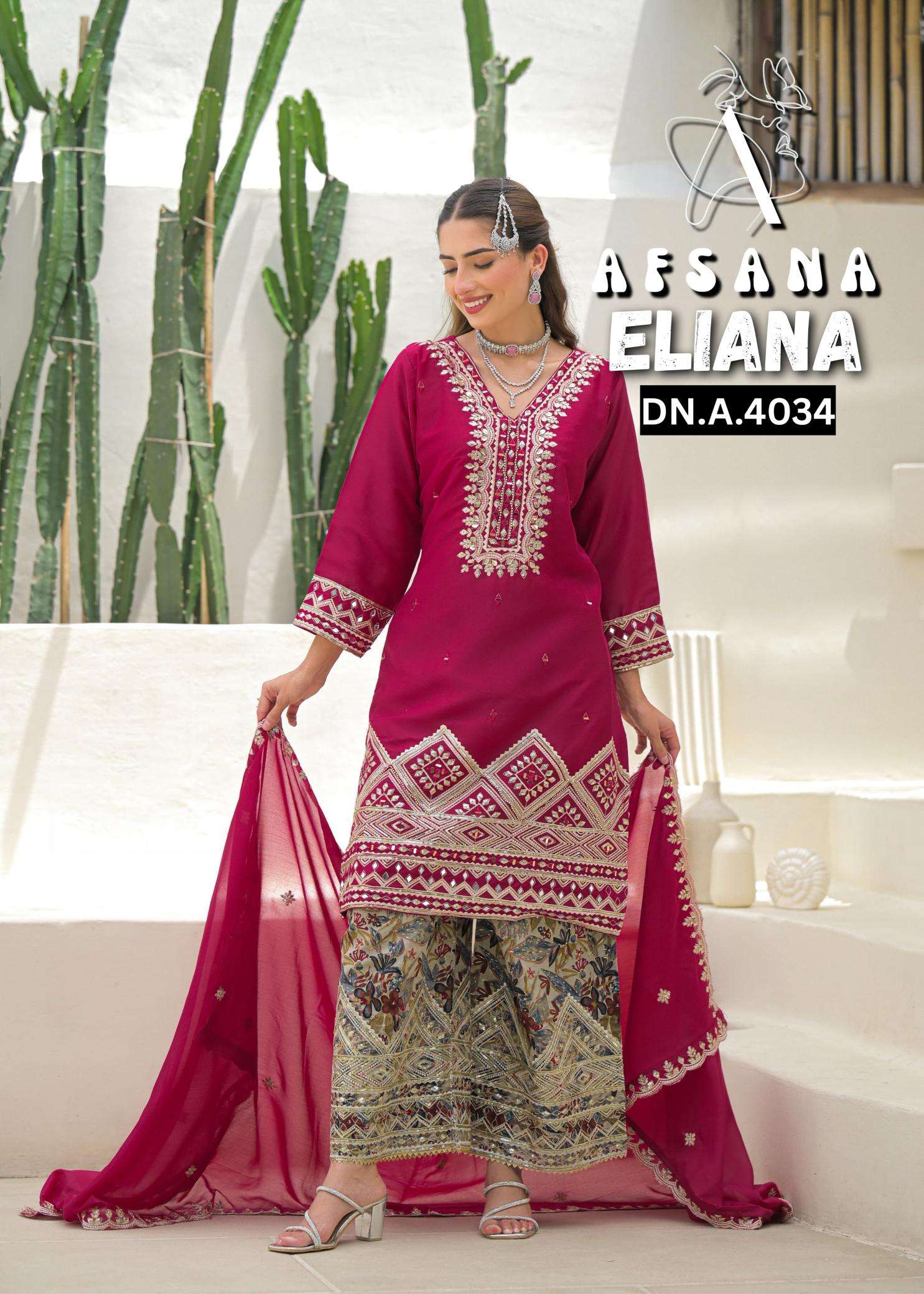 Afsana eliana Salwar Kameez Wholesale textile market in Gujarat